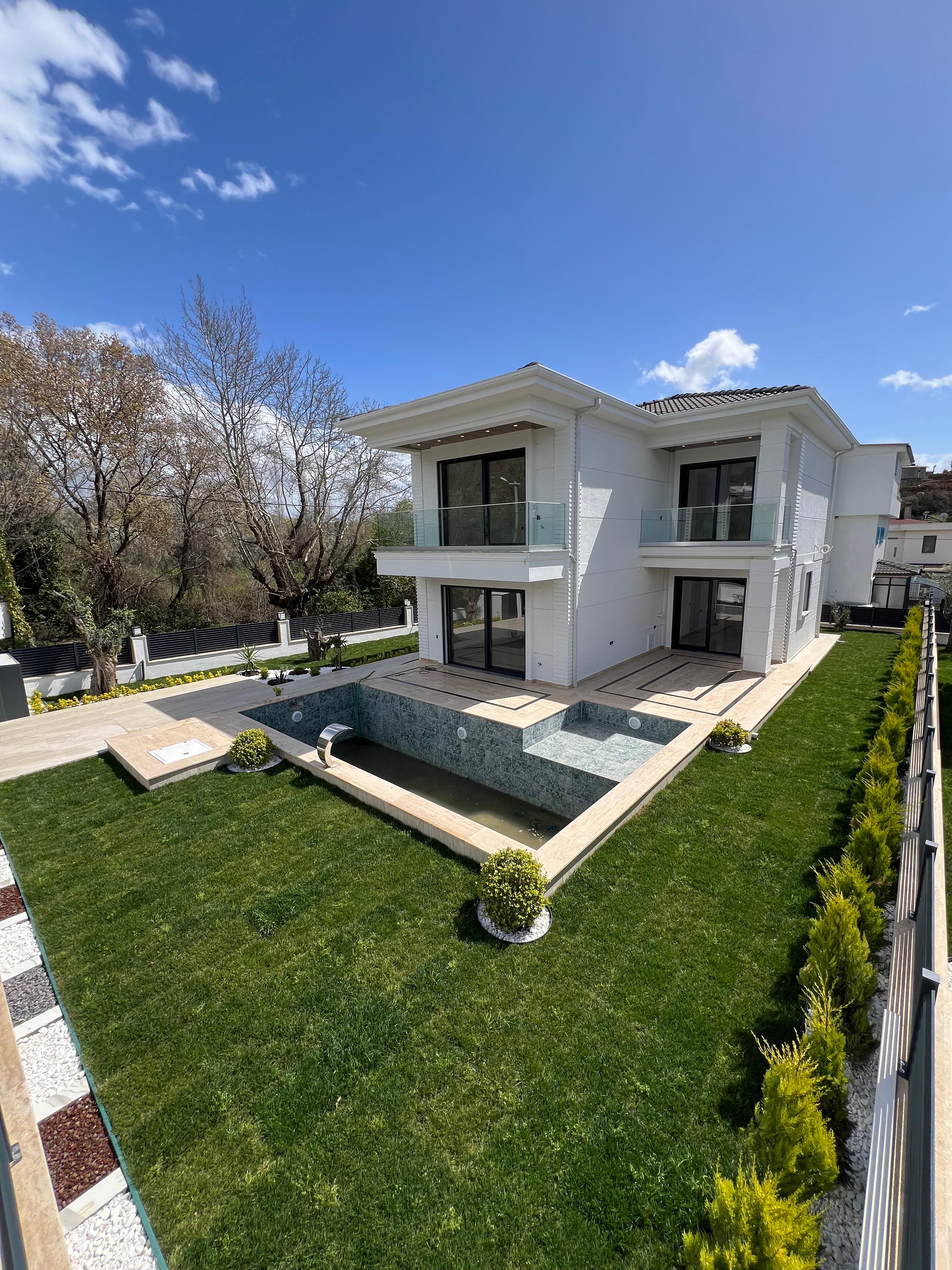 Modern villa dış cephe mimari detayı, Balıkesir Aksoy Yapılar